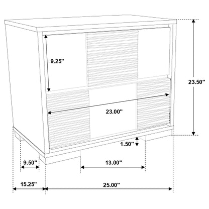 Blacktoft 2-drawer Nightstand Black