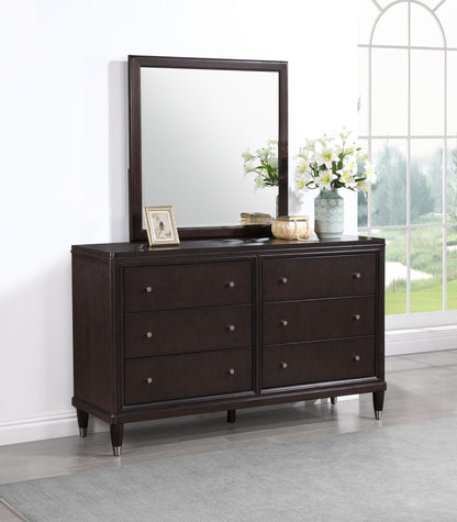 Emberlyn 6-drawer Bedroom Dresser with Mirror Brown