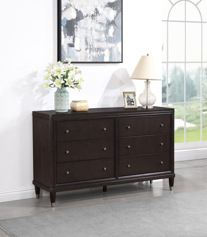 Emberlyn 6-drawer Bedroom Dresser with Mirror Brown