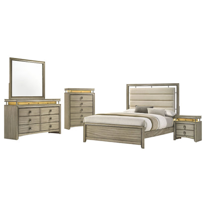 Giselle   Panel Bedroom Set Rustic Beige