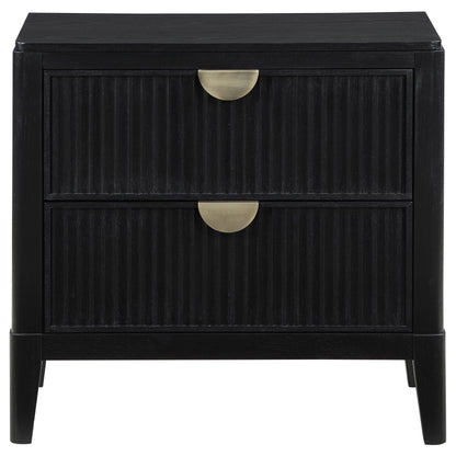 Brookmead 2-Drawer Nightstand Black