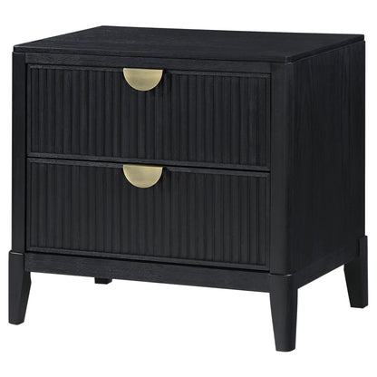 Brookmead 2-Drawer Nightstand Black