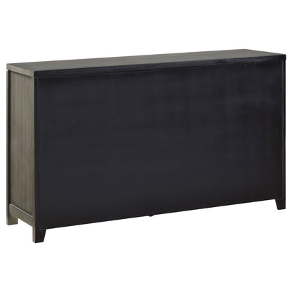 Kieran 6-drawer Bedroom Dresser with Mirror Grey