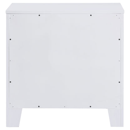 Anastasia 2-drawer Nightstand Bedside Table Pearl White