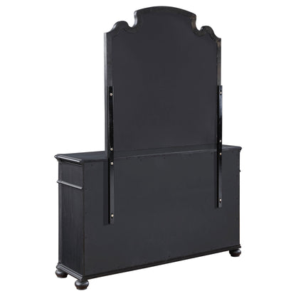 Celina 9-drawer Bedroom Dresser with Mirror Black