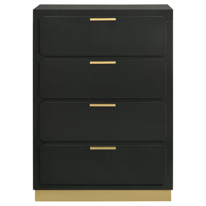 Caraway 4-drawer Bedroom Chest Black