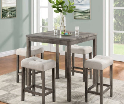 Lucia 5 Piece Counter Height 36" Pub Table Set