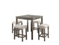 Lucia 5 Piece Counter Height 36" Pub Table Set