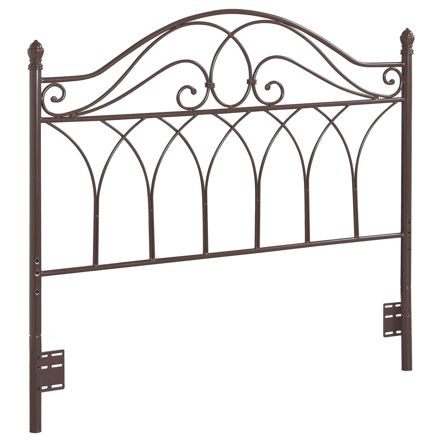 Zola  / Full Metal Scroll Headboard Brown