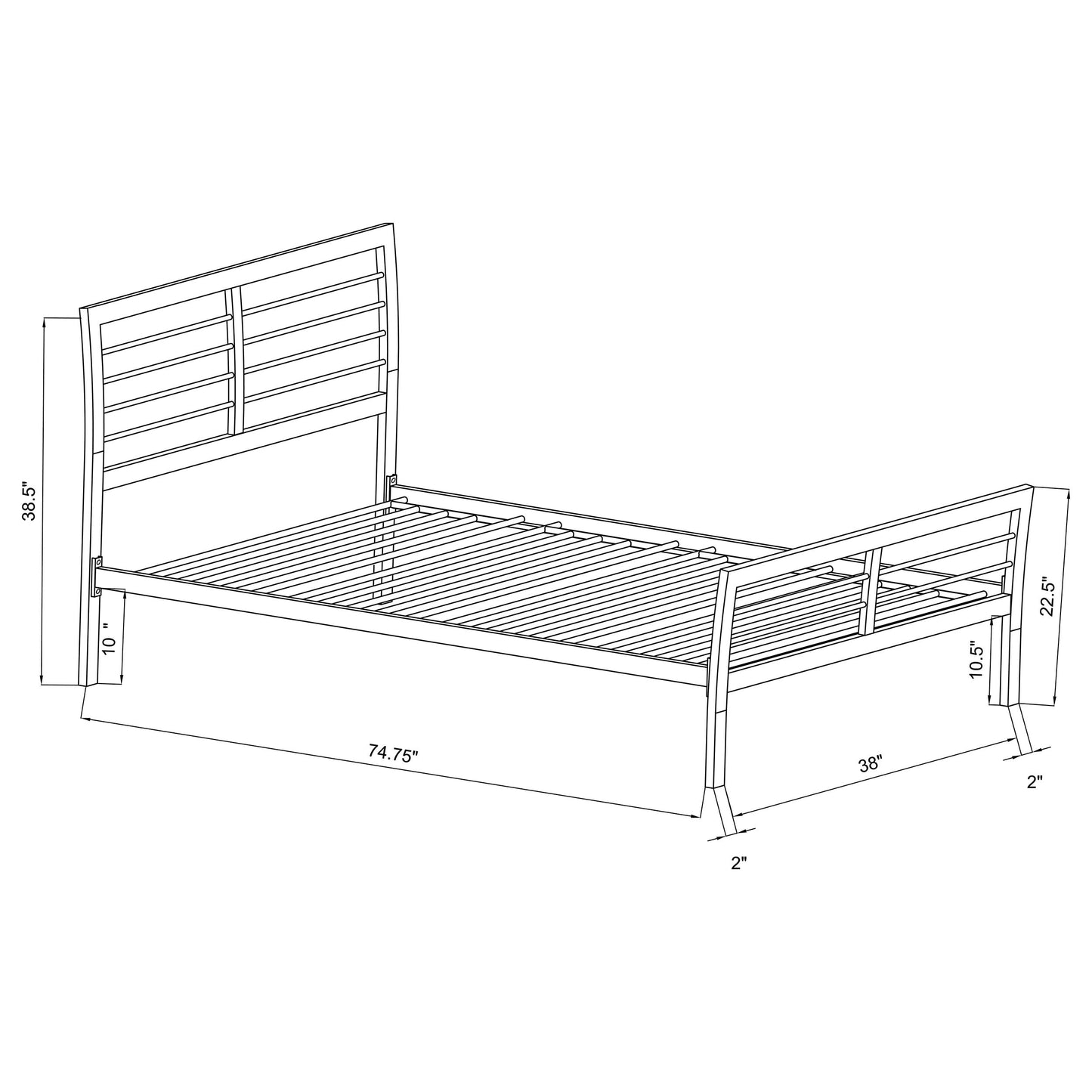 Cooper  Metal Bed Silver