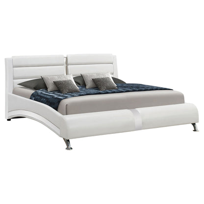 Jeremaine  Upholstered Bed White