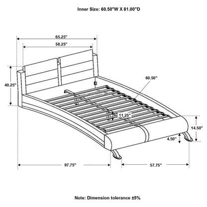 Jeremaine  Upholstered Bed White