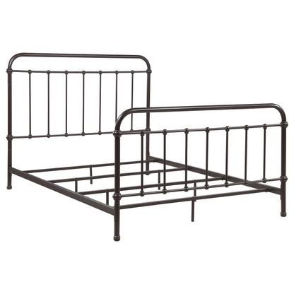 Livingston  Panel Metal Bed Dark Bronze