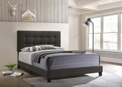 Mapes Tufted Upholstered  Bed Charcoal