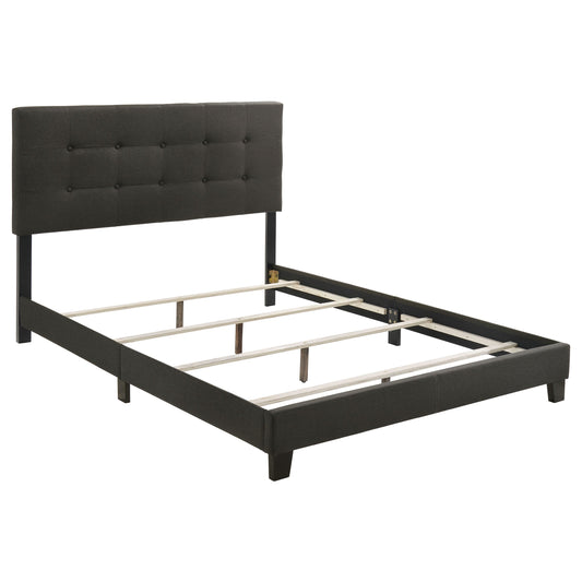 Mapes Tufted Upholstered  Bed Charcoal