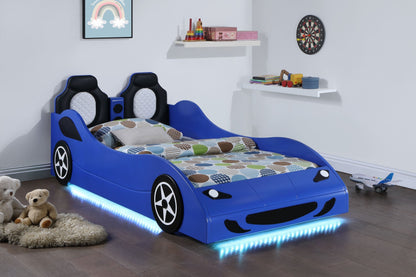 Cruiser Car Themed Twin Bed with Underglow Lights White