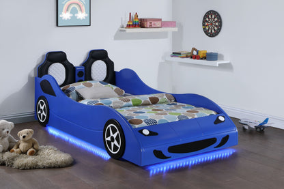 Cruiser Car Themed Twin Bed with Underglow Lights White