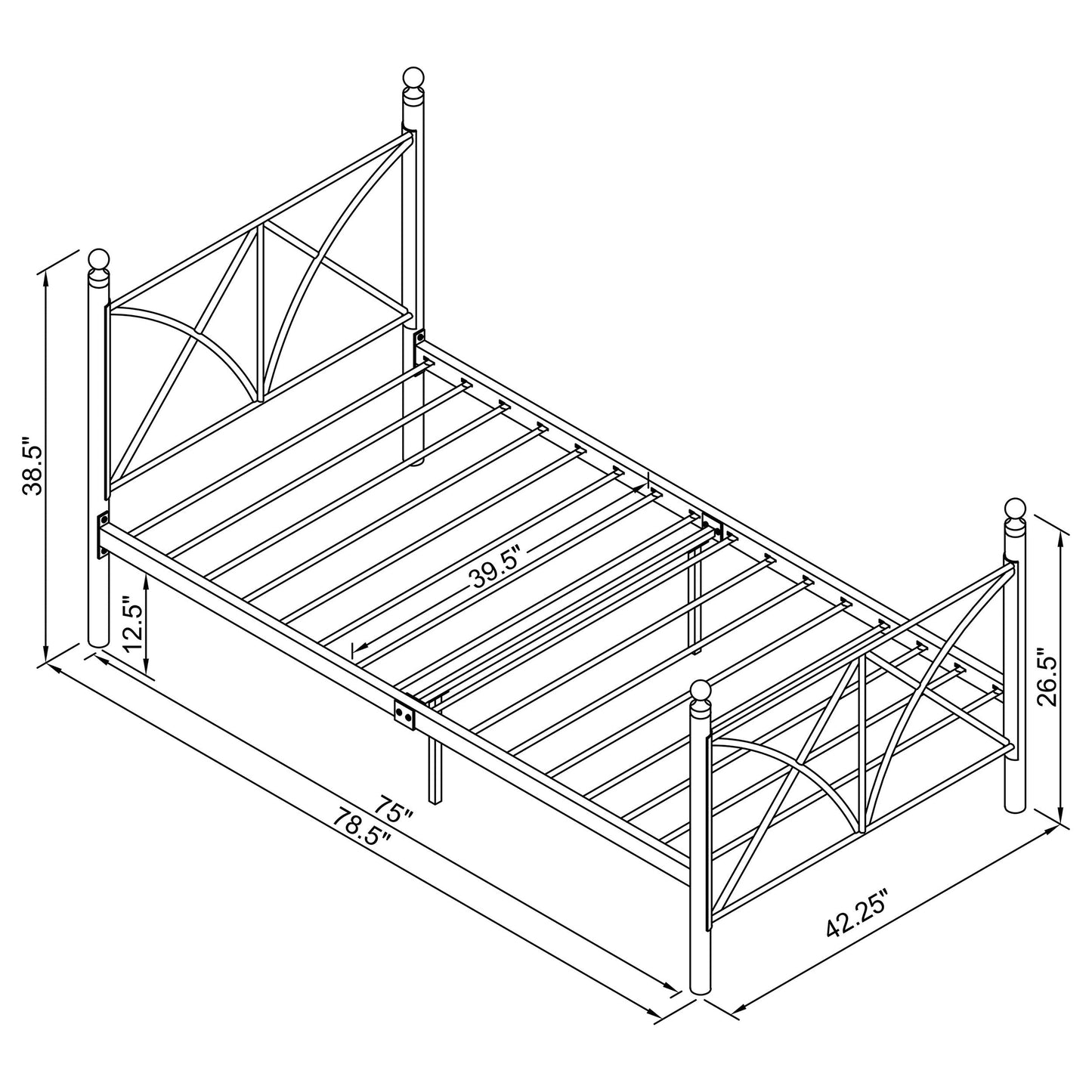 Hart  Platform Bed Black