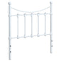 Marie Twin Metal Headboard White