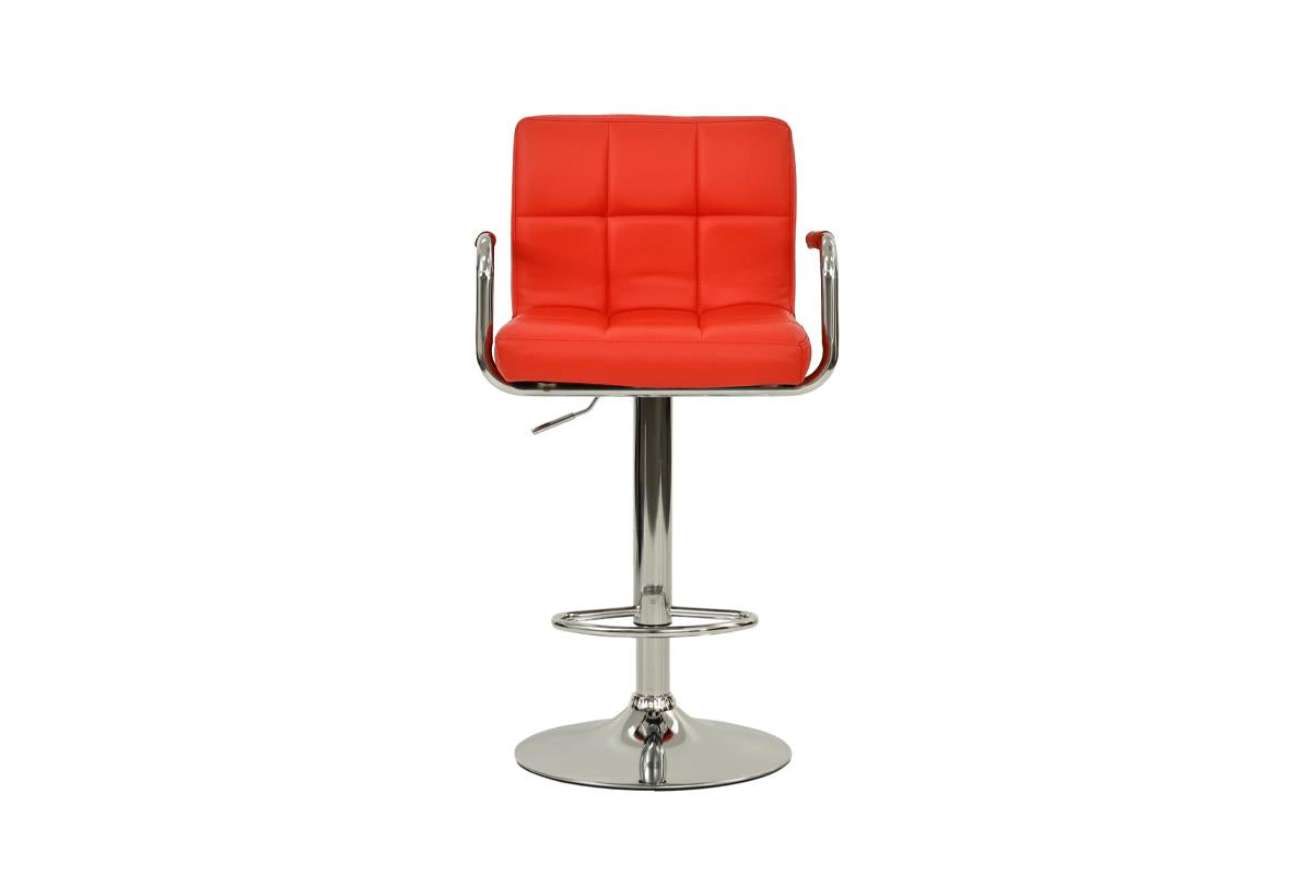 ADJUSTABLE BARSTOOL RED 37-45H MW F1557