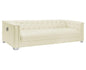 Chaviano Tufted Upholstered Sofa Pearl White