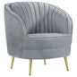 Sophia Upholstered Chair Grey and Gold