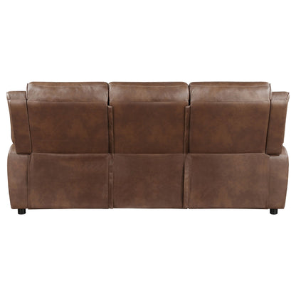 Ellington Upholstered Padded Arm Sofa Dark Brown