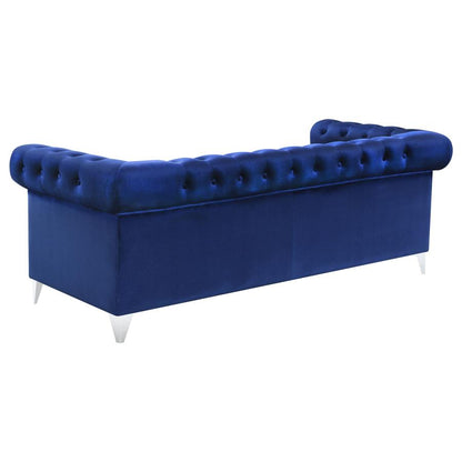 Royal Blue 2-piece Tuxedo Arm Living Room Set