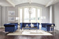 Royal Blue 2-piece Tuxedo Arm Living Room Set