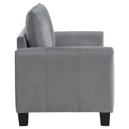 Davis  2-piece Upholstered Rolled Arm Sofa Grey