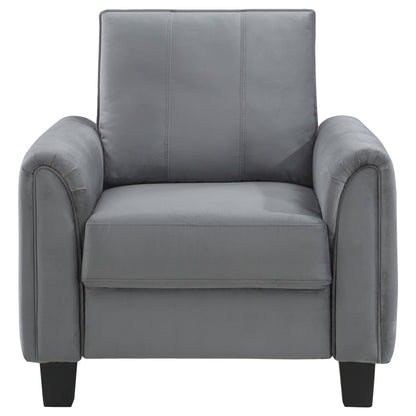 Davis  Upholstered Rolled Arm Accent Chair Grey