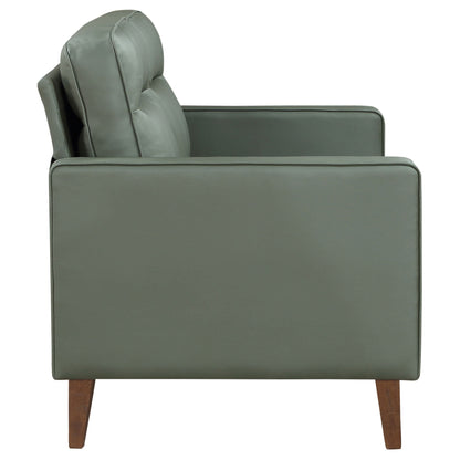 Jonah Upholstered Track Arm Loveseat Green