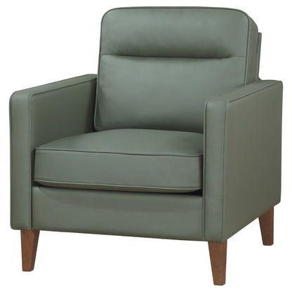 Jonah Upholstered Track Arm Accent Club Chair Green