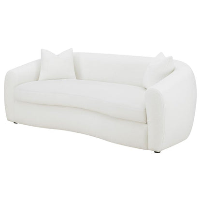 Bella Upholstered Tight Back Sofa White