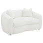 Isabella Upholstered Tight Back Loveseat White