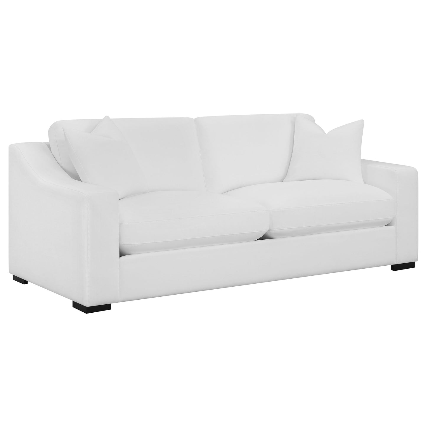 Ashlyn Upholstered Sloped Arms Sofa White