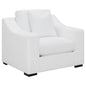 Ashlyn Upholstered Sloped Arms Chair White