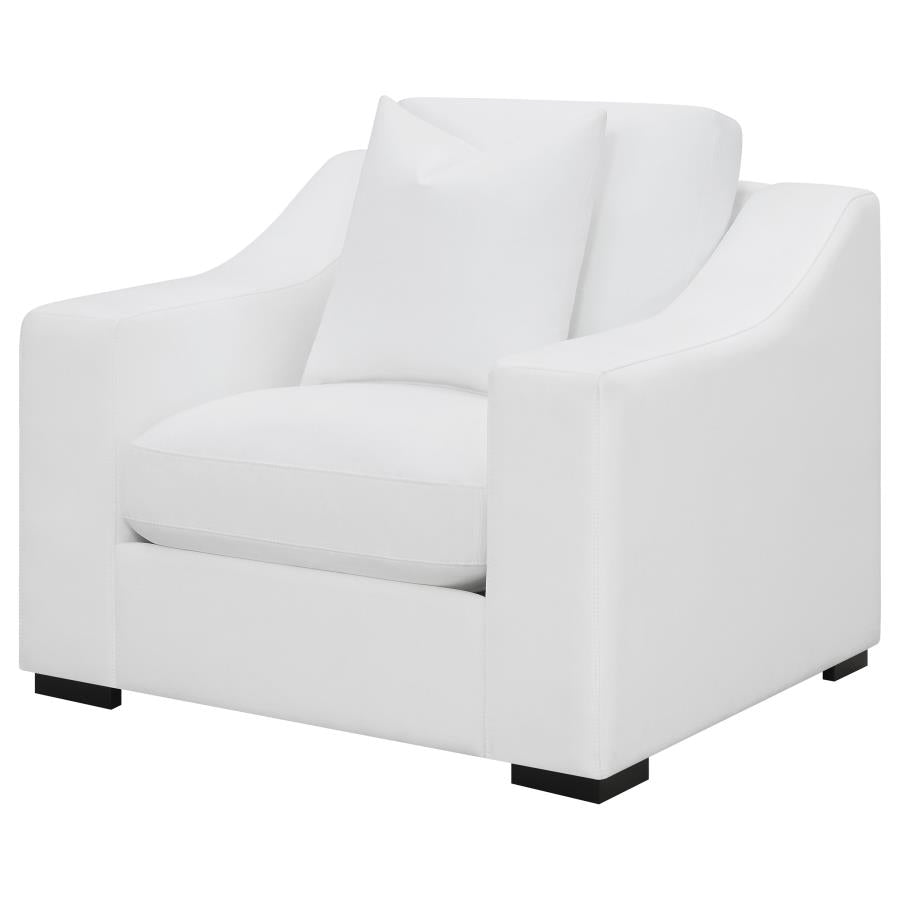 Ashlyn Upholstered Sloped Arms Chair White