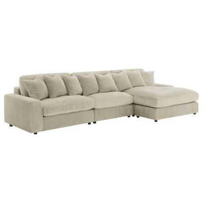 Blaine Upholstered Reversible Sectional Sofa Sand