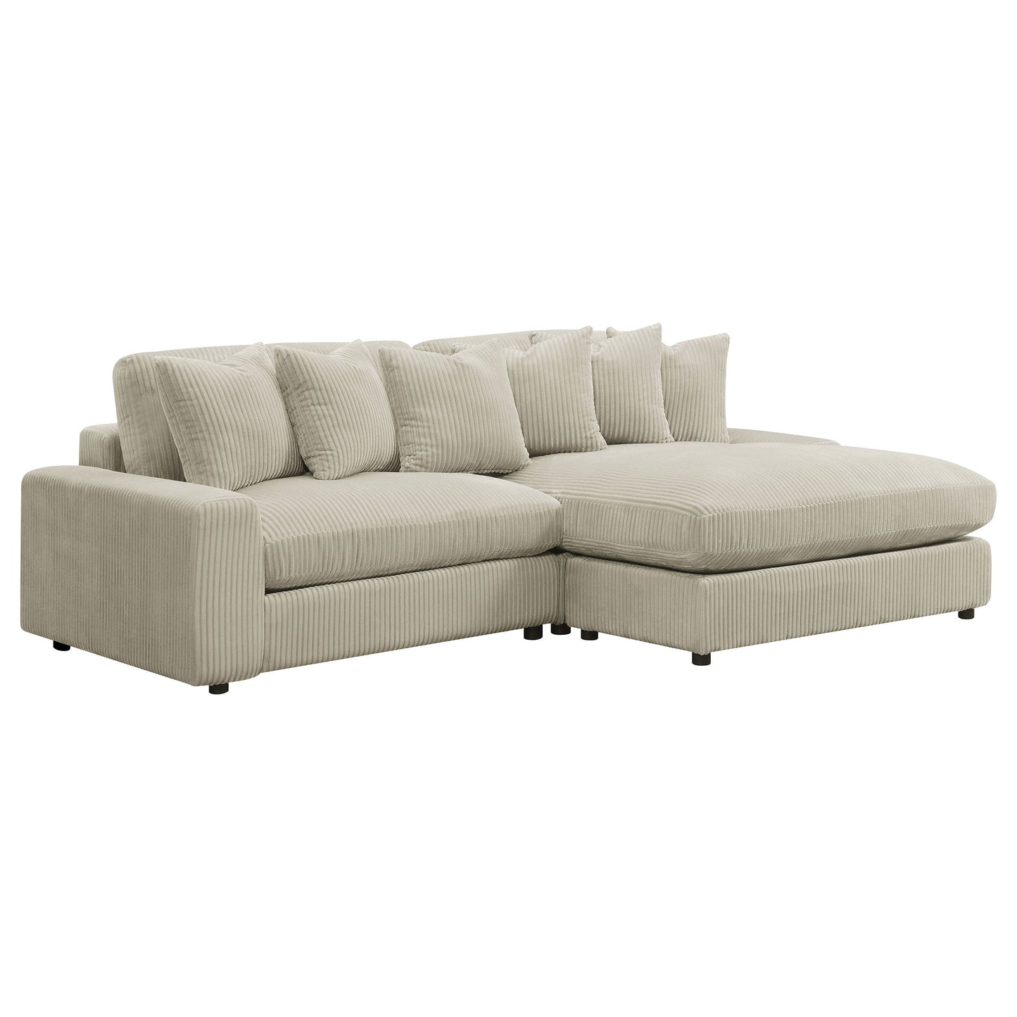 Blaine Upholstered Reversible Sectional Sofa Sand