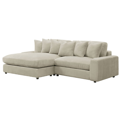 Blaine Upholstered Reversible Sectional Sofa Sand