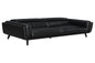 Shania Track Arms Sofa with Tapered Legs Black