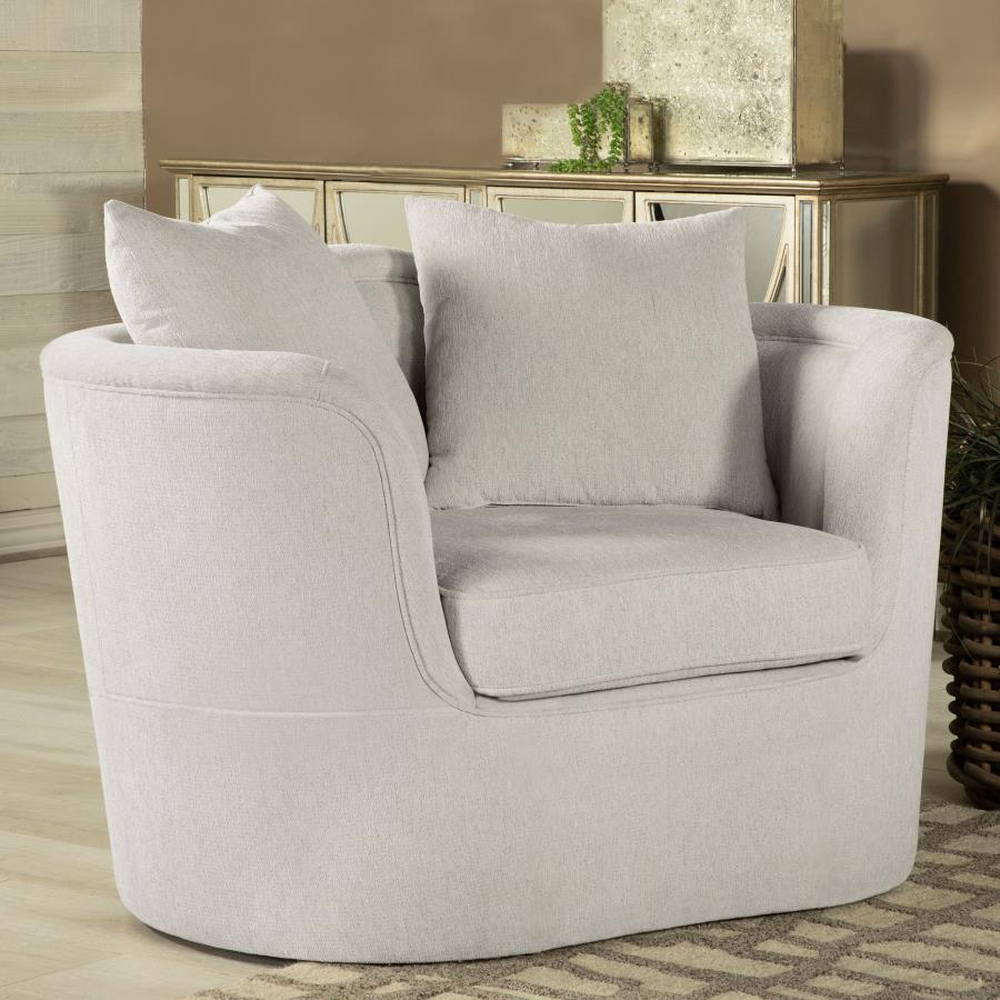 Kamilah Upholstered Chair with Camel Back Beige