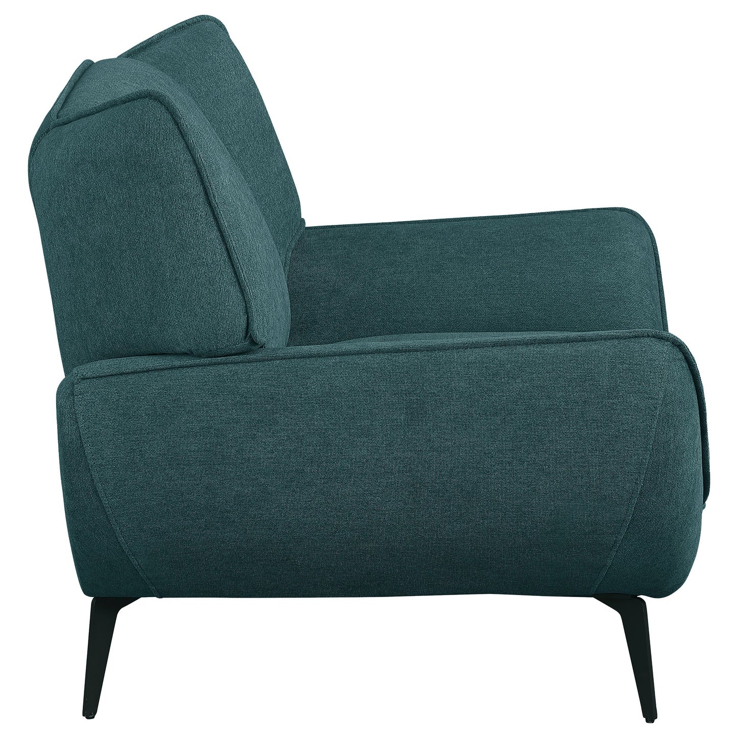 Acton 2-piece Upholstered Flared Arm Sofa Set Teal Blue