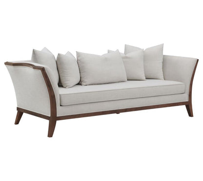 Leanne Upholstered Sofa with Flared Arms Beige