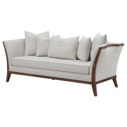 Leanne Upholstered Sofa with Flared Arms Beige