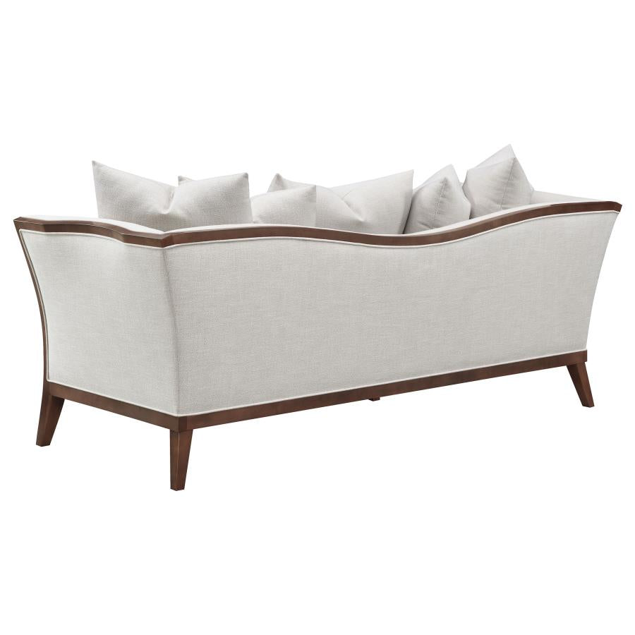 Lorraine Upholstered Sofa with Flared Arms Beige