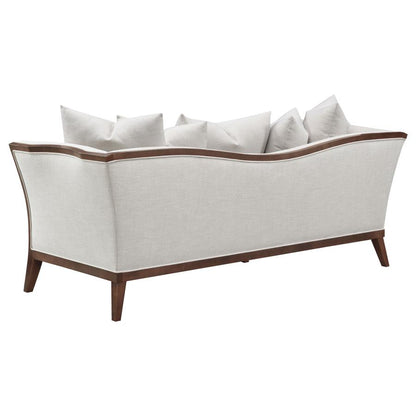 Leanne Upholstered Sofa with Flared Arms Beige