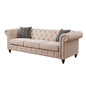 Aurelia 90"L Linen Sofa with 2 Pillows