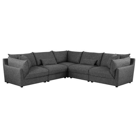 Sasha  Upholstered Modular Sectional Sofa Barely Black